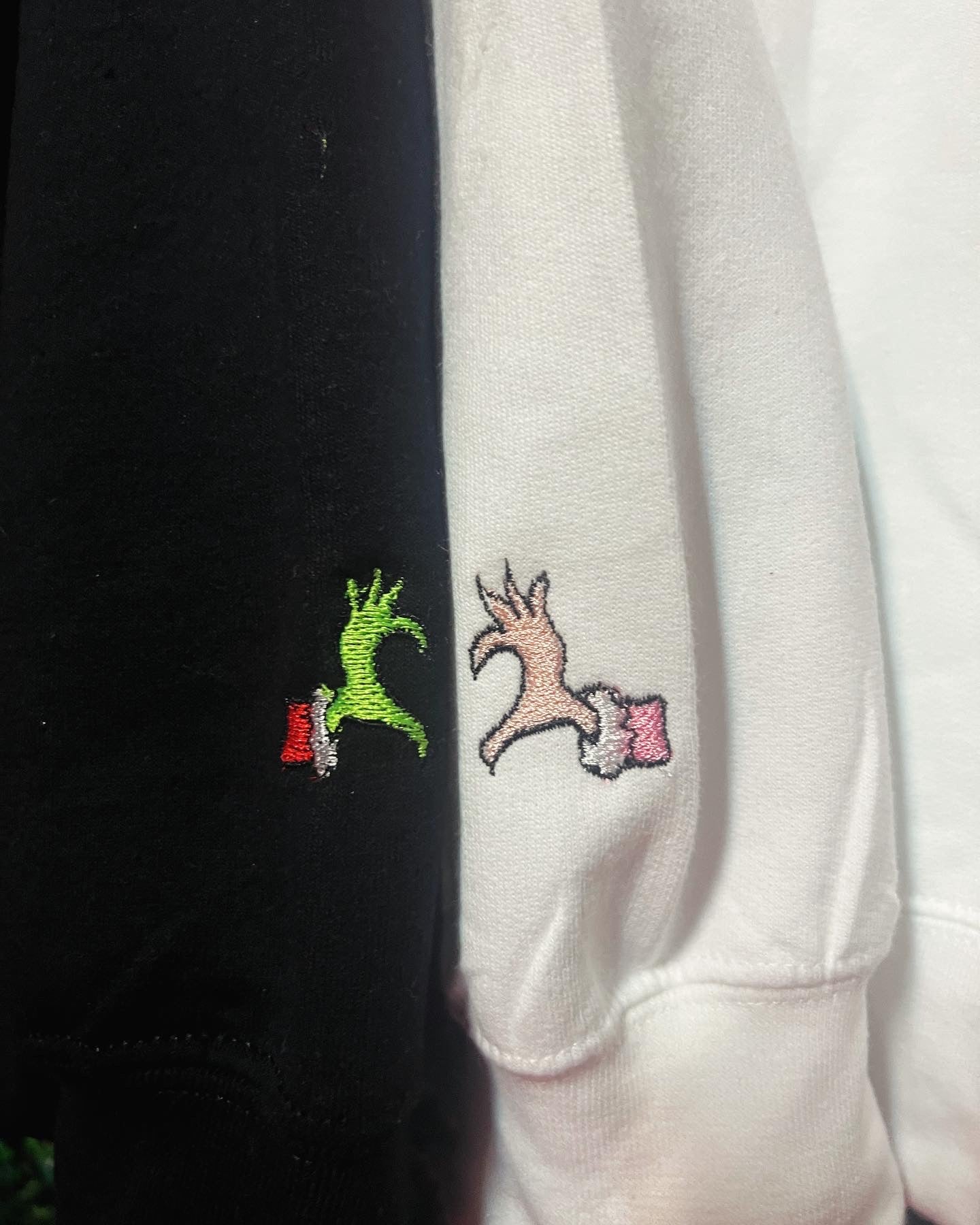Couples Embroidered Grinch Crewneck